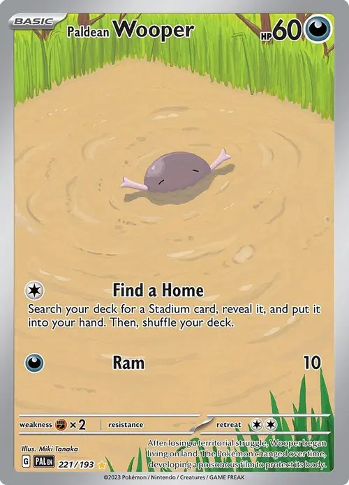 Paldean Wooper - 221/193 card art