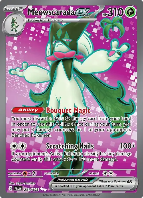 Meowscarada ex - 231/193 card art