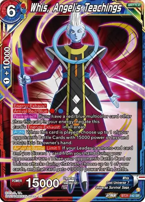 Whis, Angel's Teachings card art