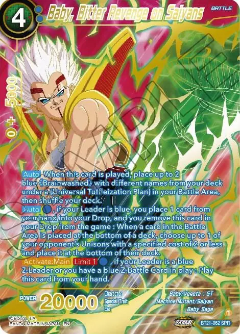 Baby, Bitter Revenge on Saiyans (SPR) card art