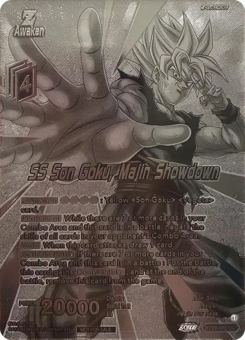 SS Son Goku, Majin Showdown (Silver Metal Foil) card art