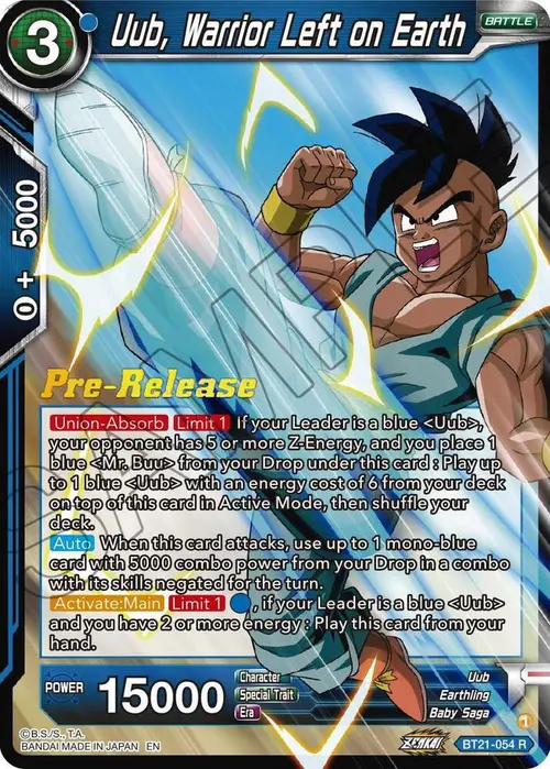 Uub, Warrior Left on Earth card art