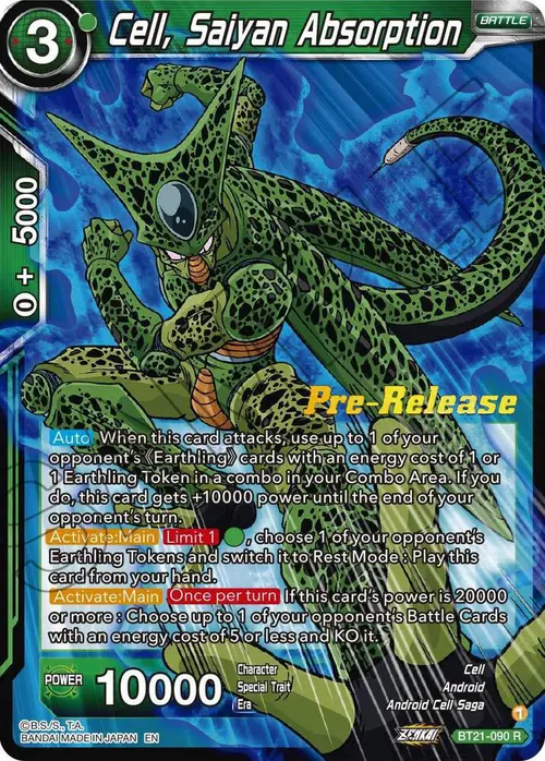 Cell, Saiyan Absorption card art