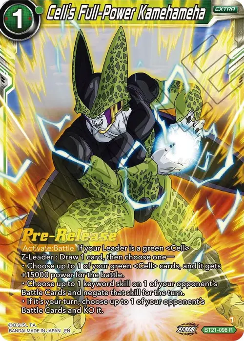 Cell's Full-Power Kamehameha card art