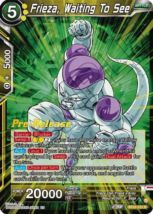 Frieza, Waiting To See card art