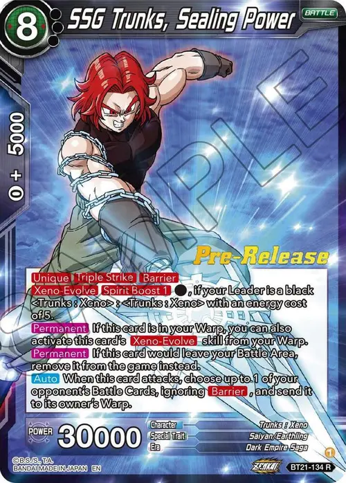 SSG Trunks, Sealing Power card art