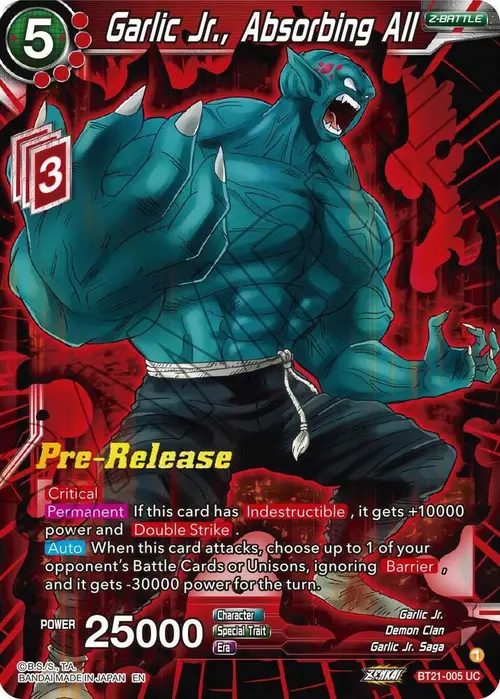 Garlic Jr., Absorbing All card art