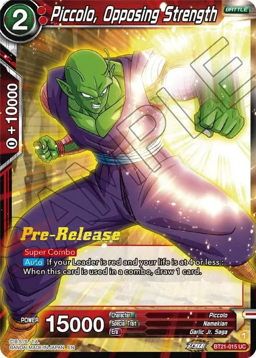 Piccolo, Opposing Strength card art