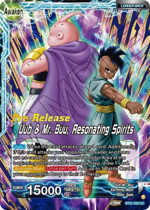 Uub // Uub & Mr. Buu, Resonating Spirits card art