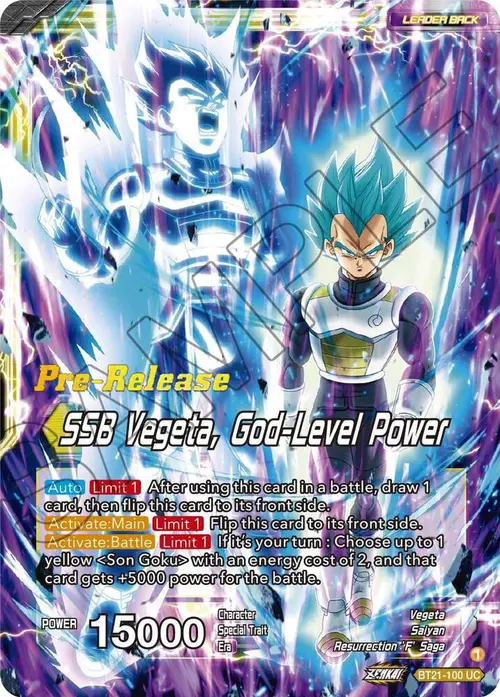 SSB Son Goku // SSB Vegeta, God-Level Power card art