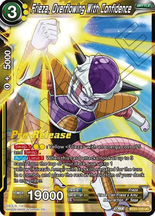 Frieza, Overflowing With Confidence card art