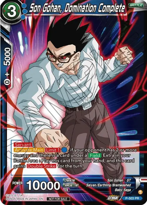Son Gohan, Domination Complete (Zenkai Series Tournament Pack Vol.4) card art