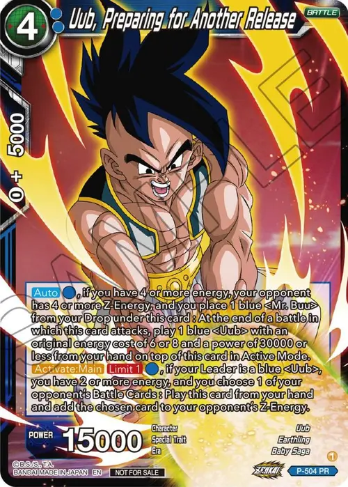 Uub, Preparing for Another Release (Zenkai Series Tournament Pack Vol.4) card art