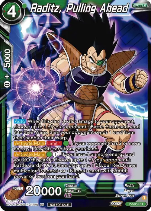 Raditz, Pulling Ahead (Zenkai Series Tournament Pack Vol.4) card art