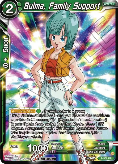 Bulma, Family Support (Zenkai Series Tournament Pack Vol.4) card art