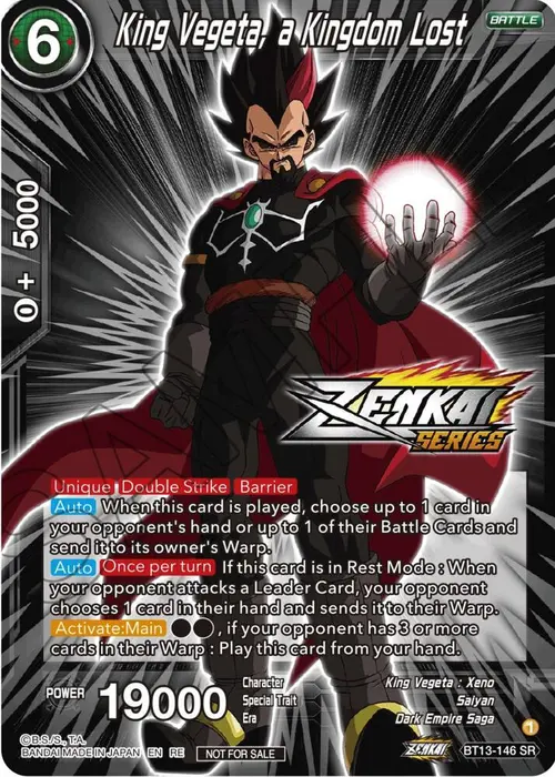 King Vegeta, a Kingdom Lost (Event Pack 12) card art