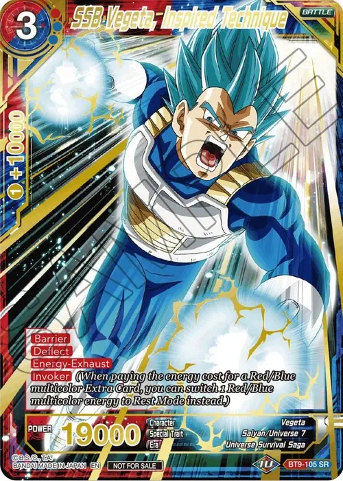 SSB Vegeta, Inspired Technique (Alt. Art Card Set 2023 Vol. 2) card art