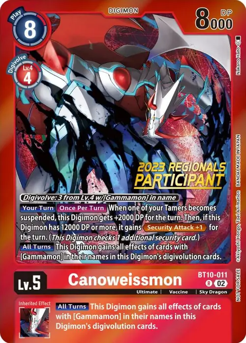 Canoweissmon (2023 Regionals Participant) card art