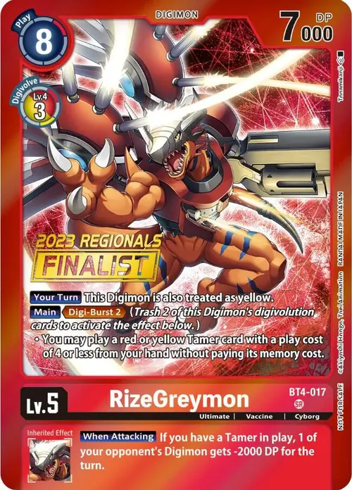 RizeGreymon (2023 Regionals Finalist) card art