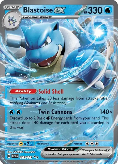 Blastoise ex card art