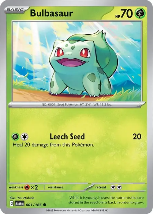 Bulbasaur card art