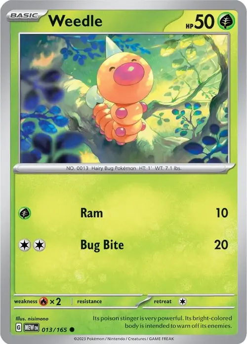 Weedle card art