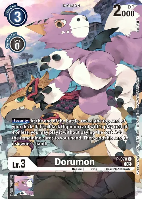 Dorumon - P-070 (Official Tournament Pack Vol.10) card art
