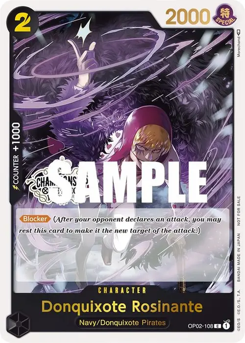 Donquixote Rosinante (Store Championship 2023 Participation Pack Vol.1) card art