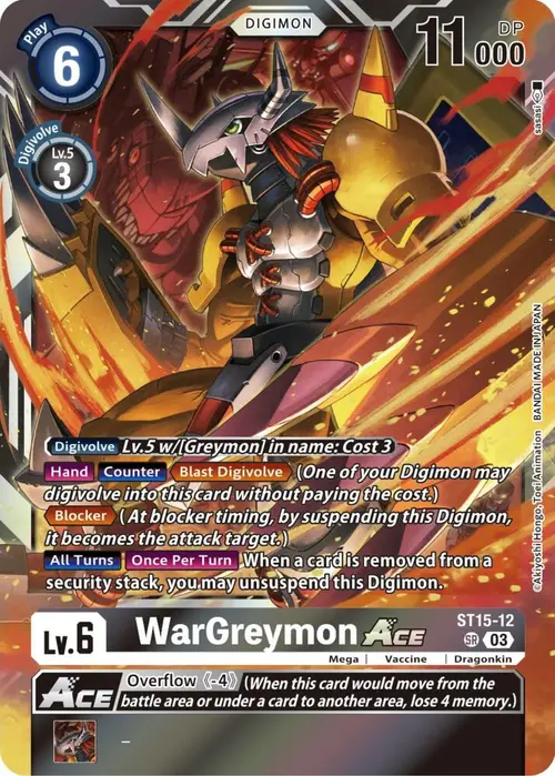 WarGreymon ACE (Box Topper) card art