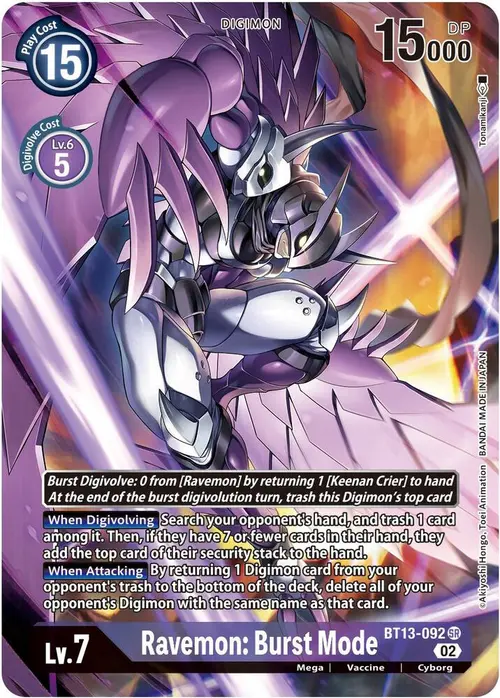 Ravemon: Burst Mode (Alternate Art) card art