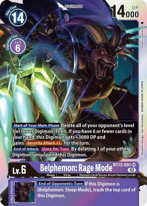 Belphemon: Rage Mode card art