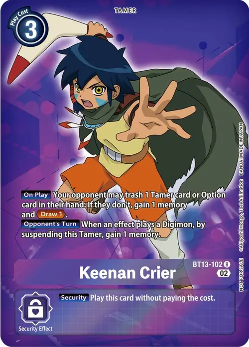 Keenan Crier (Box Topper) card art