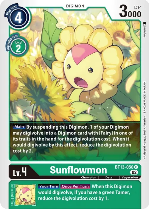 Sunflowmon card art