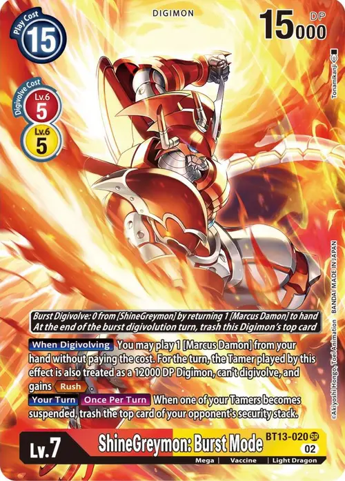 ShineGreymon: Burst Mode (Alternate Art) card art