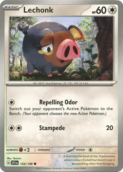 Lechonk (Holo) card art