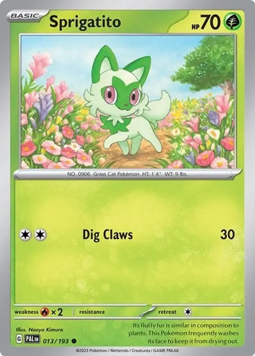 Sprigatito - 013/193 (Summer 2023 Collector Chest) card art