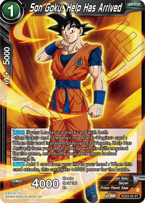 Son Goku, Help Has Arrived card art