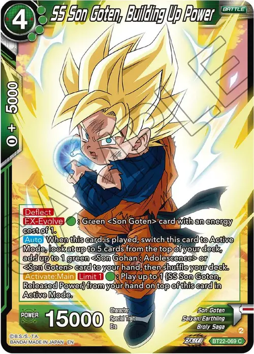 SS Son Goten, Building Up Power card art