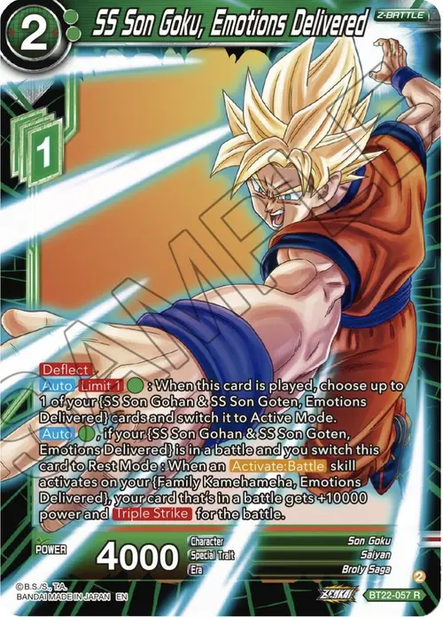 SS Son Goku, Emotions Delivered card art