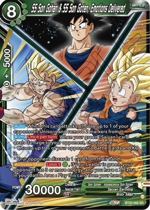 SS Son Gohan & SS Son Goten, Emotions Delivered card art