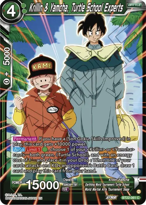 Krillin & Yamcha, Turtle School Experts card art