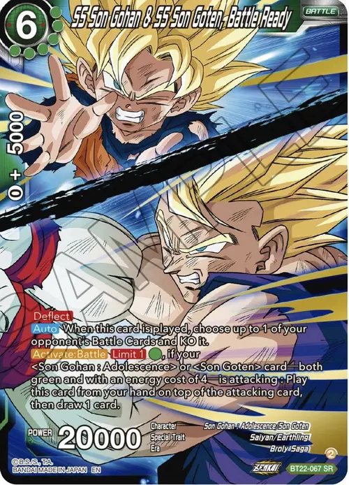 SS Son Gohan & SS Son Goten, Battle Ready card art