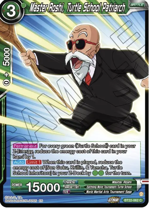 Master Roshi, Turtle school Patriarch card art
