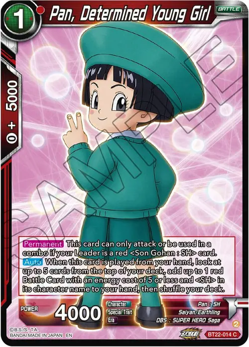 Pan, Determined Young Girl card art