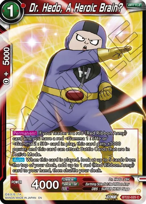 Dr Hedo, A Heroic Brain? card art