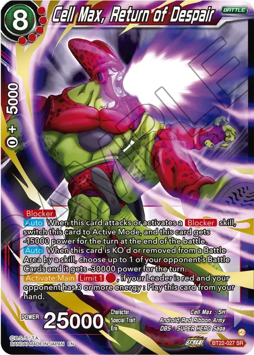 Cell Max, Return of Despair card art