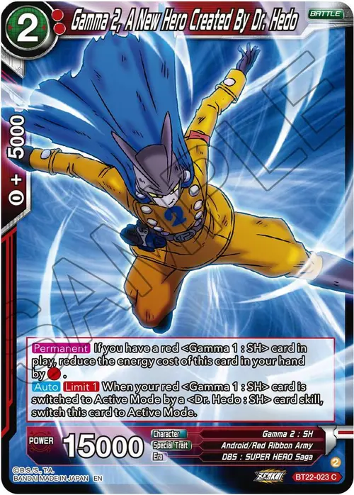 Gamma 2, A New Hero Created By Dr. Hedo card art