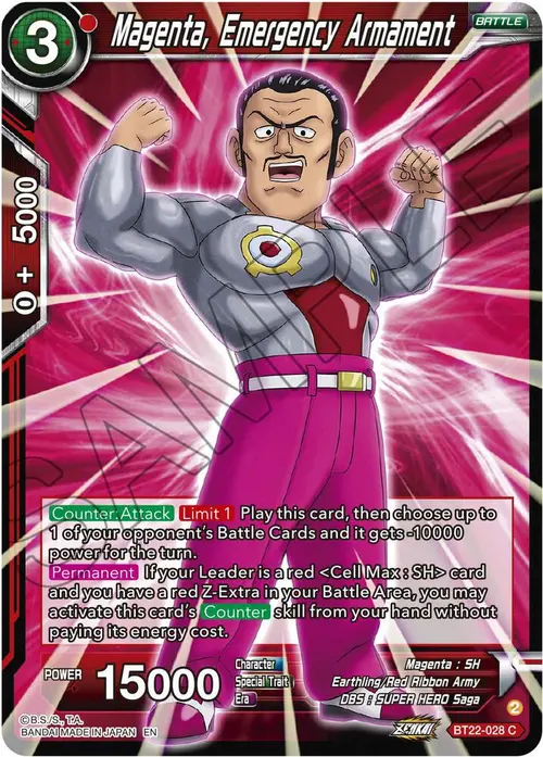 Magenta, Emergency Armament card art