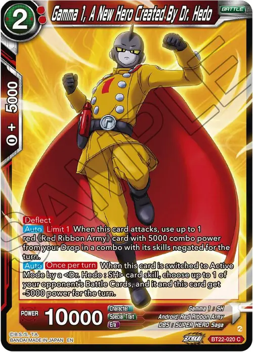 Gamma 1, A New Hero Created By Dr. Hedo card art