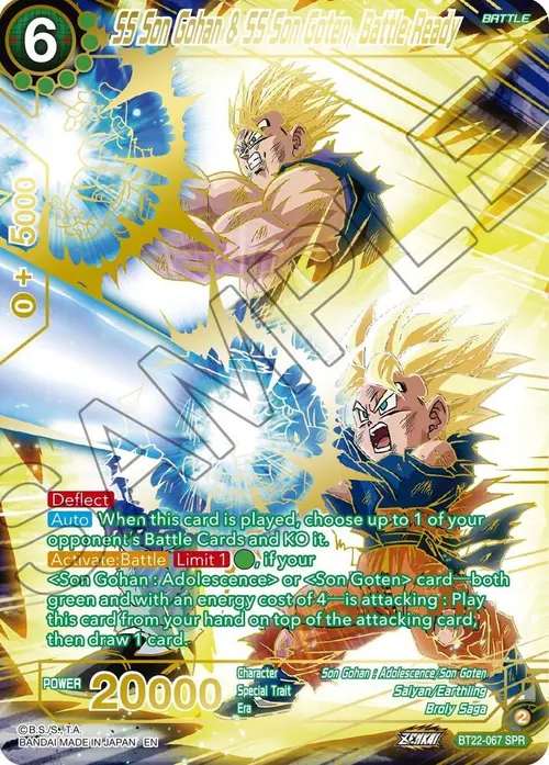 SS Son Gohan & SS Son Goten, Battle Ready (SPR) card art